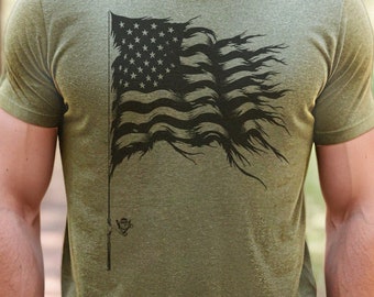 Fishing American Flag Fisherman Patriotic Day 4th of July T-Shirt
