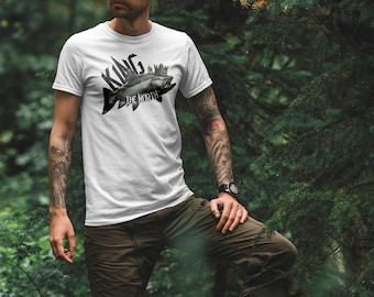 King Salmon Graphic Tee, Pacific Northwest Fishing Shirt