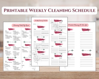 Printable Weekly Cleaning Schedule for a Tidy Home
