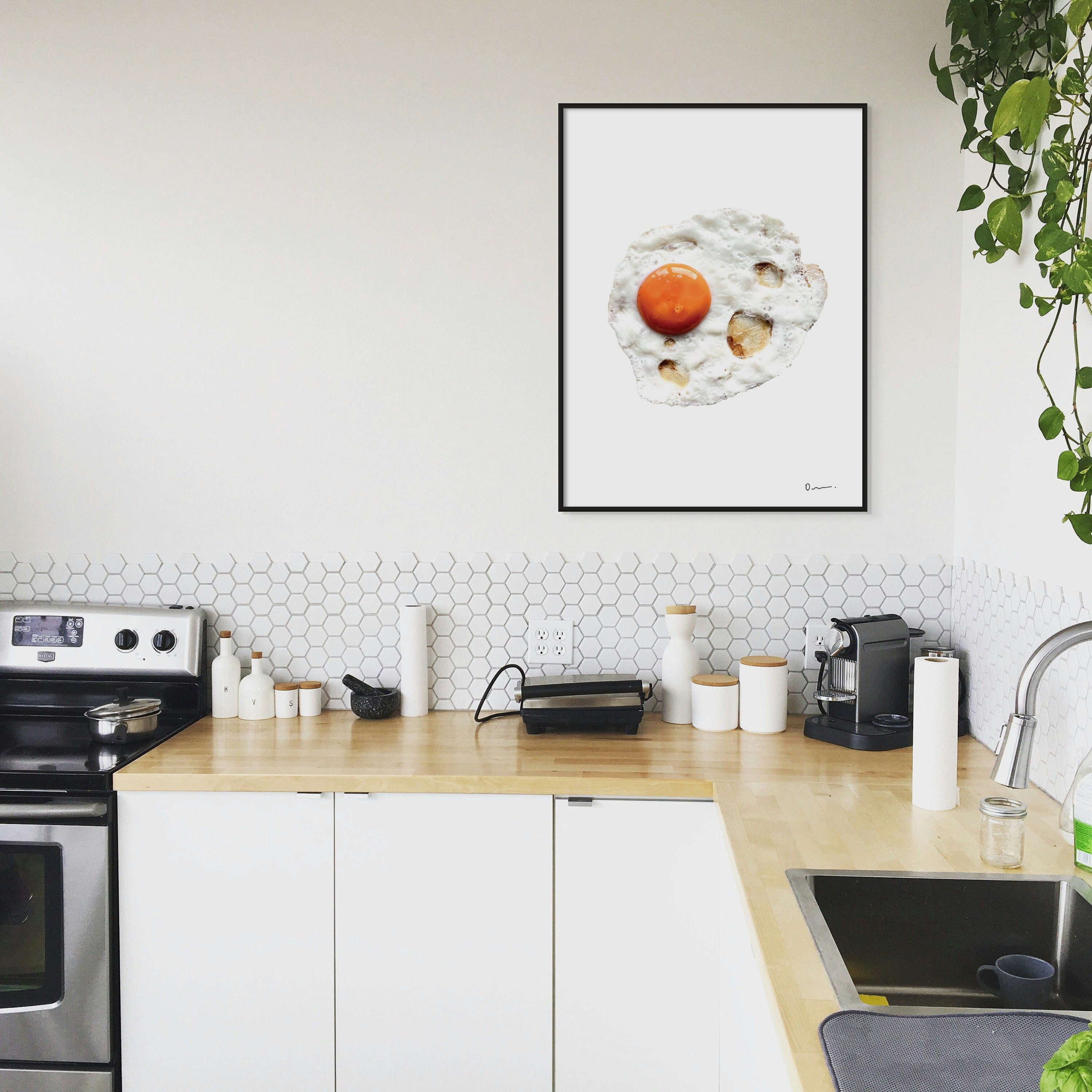 Fried Egg, Fried Egg Printable Poster, Wall Art Printable, Kitchen ...