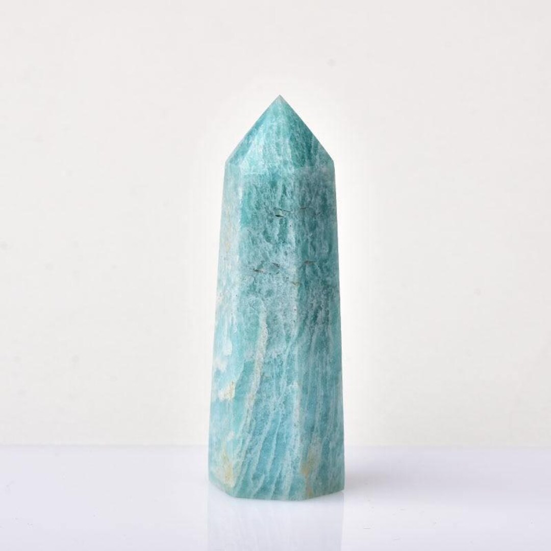 Amazonite Tower Point | 8cm Crystal Obelisk | Natural Healing Stone ...
