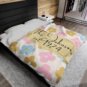 Personalisierte Decke für Erwachsene, Benutzerdefinierte Geschenk zum 50-jährigen Jubiläum, benutzerdefinierte Decke, Bettwäsche, Geschenkdecke für Paare,