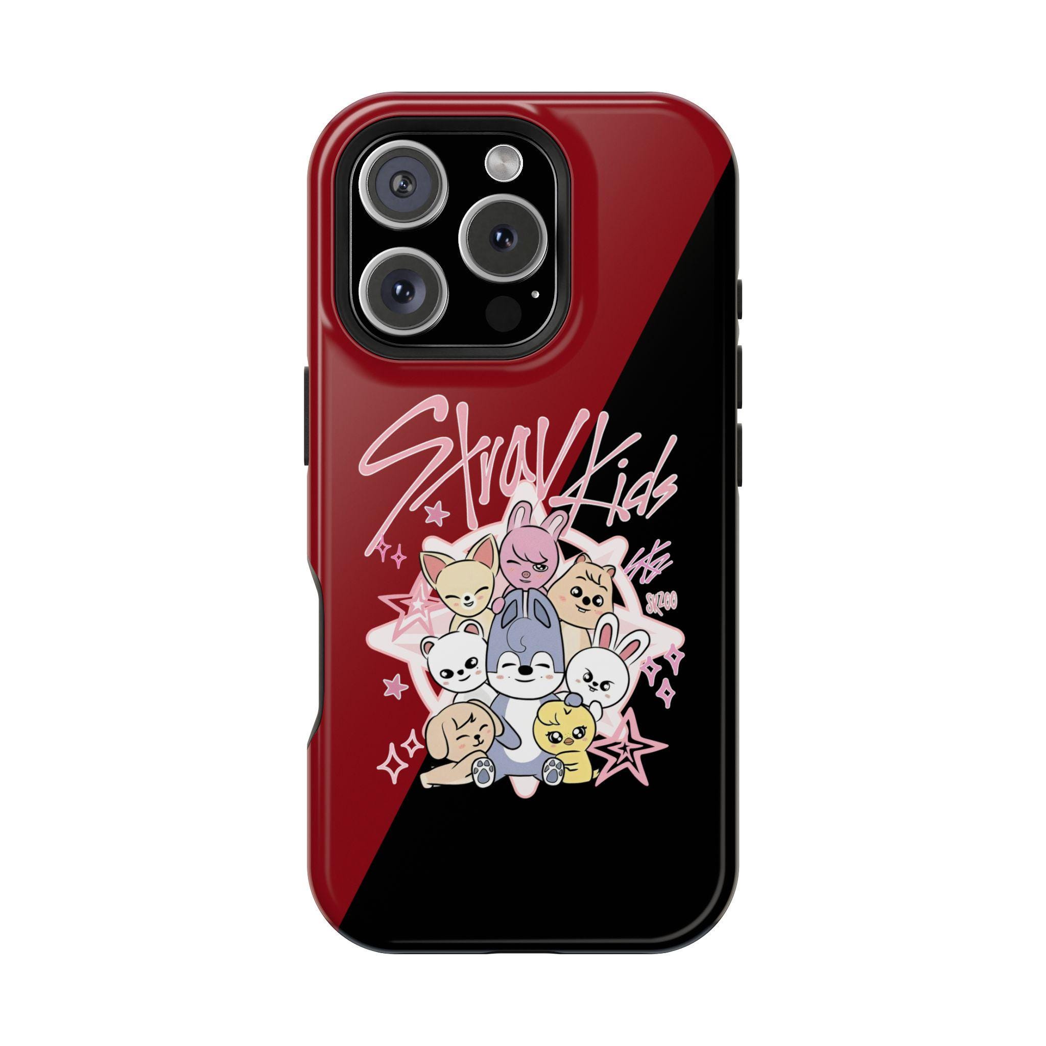 Magsafe Skz Stray Kids Black Red iPhone Cases, Skzoo Phone Cases