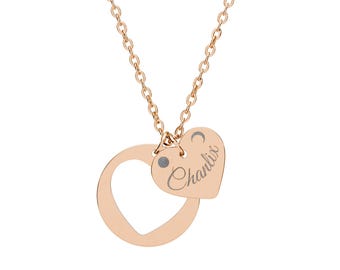 Truly Engraved Chanlix Heart Cutout Necklace