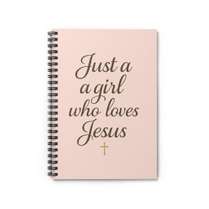 Prayer notebook Christian Bible Study Notebook Gift for Girl Who Loves Jesus Journal, 6&quot; x 8&quot; (15.2 x 20.3 cm)