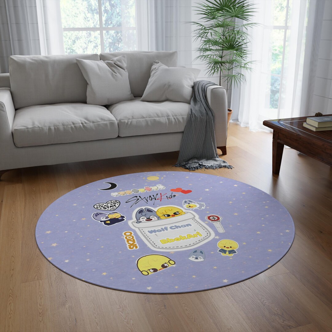 Stray Kids Rug SKZ Round Rug, Stray Kids Home Decor, Stray Kids Gifts, Chanlix ...