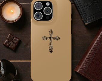 Schlanke iPhone 17 Pro Max Hülle, christliches Kreuz, Minimal Glaube Handyhülle, elegantes religiöses iPhone, ästhetisches Kreuz Design