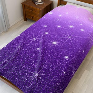 Tiny purple bed cover and blanket, tiny bed cover, purple blanket, army gift, gift for army,