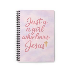 Prayer notebook Christian Bible Study Notebook Gift for Girl Who Loves Jesus Journal, 6&quot; x 8&quot; (15.2 x 20.3 cm)