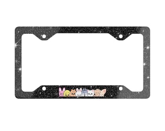 Skz Metal License Plate Frame, Stray Kids Car Frame, kpop Car Frame, SKZOO Car License Frame, gift for stray kids fan, Fast shipping, skzoo