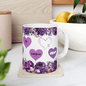 free shipping, Kpop Ceramic Mug, (11oz, 15oz), Dishwasher safe,  kpop mug, army mug, kpop gift  kpop coffee cup, Kpop army mug, Kpop fan gif