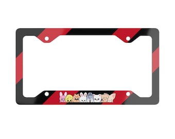 Kpop Metal License Plate Frame, Stray Kids Car Frame, SKZOO Car Frame, SKZOO Car License Frame, gift for stray kids fan, skzoo