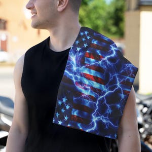 Sports Towel, work out towel, Patriotic gift, gift for patriot, gift for veteran, Patriotic Summer Decor, Freedom Lover Gift,