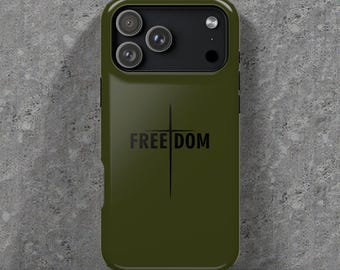 Christian Cross iPhone 18 Case for Men – MagSafe Dual Layer Biblical Phone Cover – Faith Based Religious Protective Case
