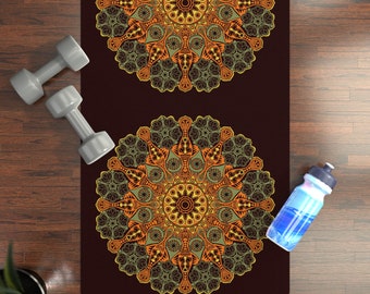 Rubber Yoga Mat Ornamental Ottoman design yoga mat,  Anatolia style mat