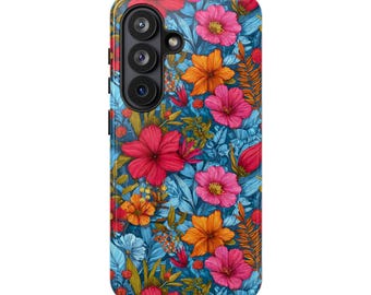 カラフルな野花柄のSamsung S26 Ultra用ケース | コテージコア
