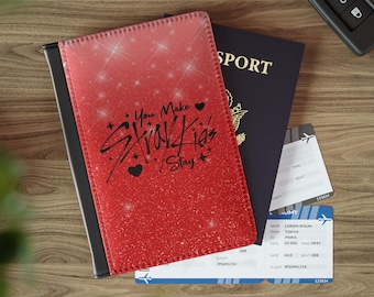 K-Pop Passport Cover, Stray Kids Fan Gift, Kpop Merch, Straykids merch, Straykids gift, 3.9" x 5.8", Stray Kids fan art, stray kids bag