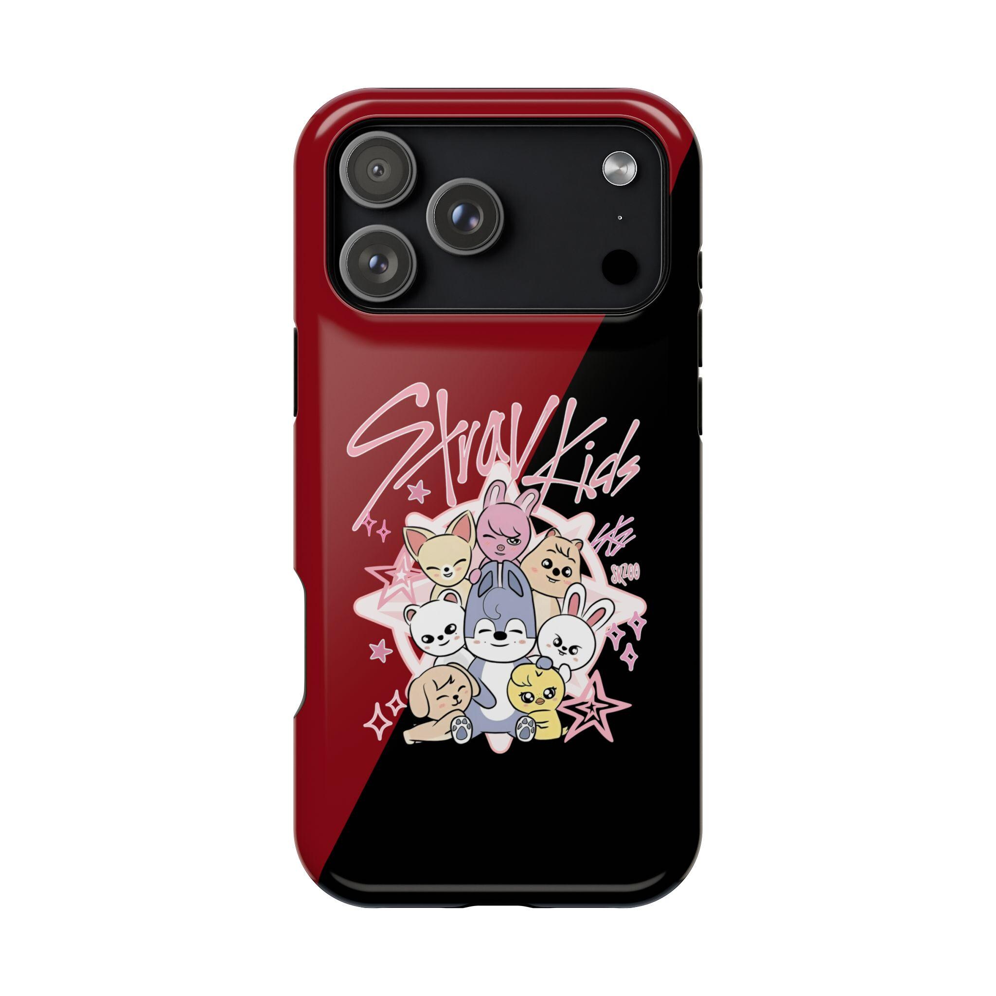 Magsafe Skz Stray Kids Black Red iPhone Cases, Skzoo Phone Cases