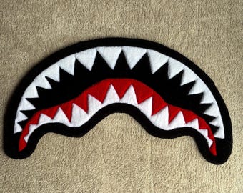 Custom Tufted Streetwear Mouth Rug | Handmade Hype Wall Art | Statement Rug Decor