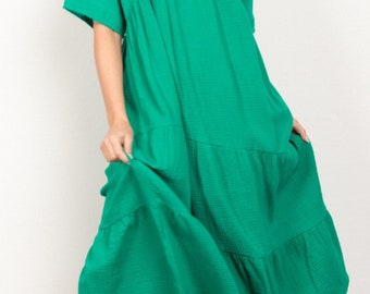 Robe longue en lin