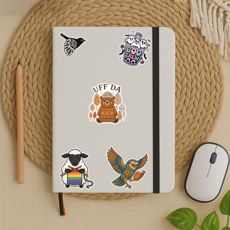 Uff Da Bear Sticker Nordic Viking Cute Scandinavian Decor Funny Hygge ...