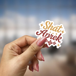 Shat Aprek Sticker Armenian Phrase Retro Typography Vinyl Decal Cultural Aesthetic Gift for Laptop Water Bottle Scrapbook Decor