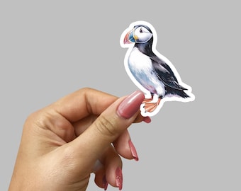 Puffin Sticker Cute Arctic Bird Kiss-Cut Vinyl Decal Wildlife Laptop Water Bottle Sticker Nature Lover Gift Aesthetic Seabird Art