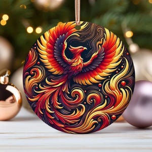Phoenix Ornament Celestial Bird Decor for Spiritual Homes Astrology Gift for Mythology Lovers and Fantasy Art Fans Unique Christmas Decor