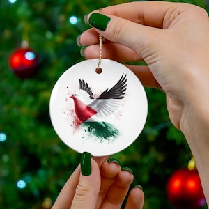 Palestine Lebanon Dove Ornament Christmas Tree Decor Freedom Peace Gift Holiday Keepsake