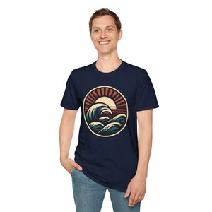 Summer Sunset Beach Waves Unisex Softstyle T-Shirt