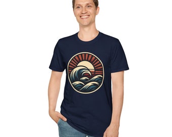 Summer Sunset Beach Waves - Camiseta unisex de estilo suave