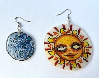Sun and Moon earrings