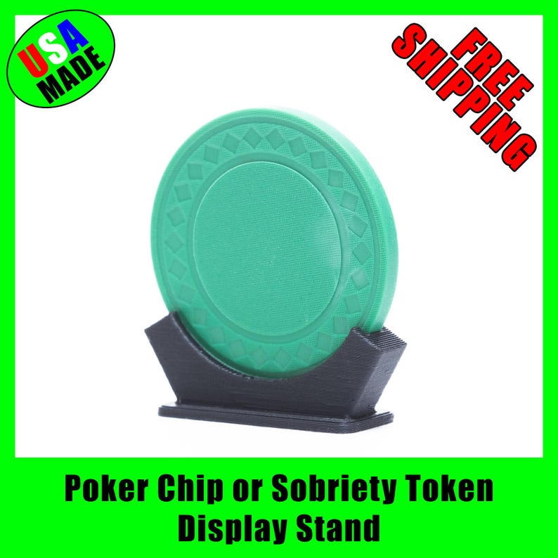3D Printed Poker Chip Display Stand – Collectible Coin & Token Holder afbeelding 1