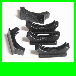 Qty 5 poker chip or sobriety token display stands.  Color black.