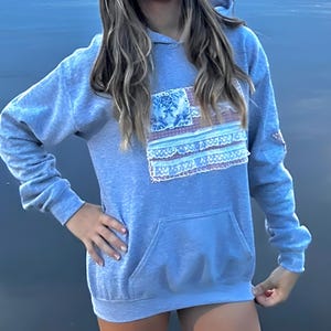American Flag Patchwork hoodie