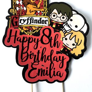 Harry Potter Gryffindor Card Cake Toppers x 1