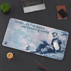 Frankenstein Mouse pad, Book Lover Desk Mat, Frankenstein Large mousepad, Frankenstein Large Desk Mat. Frankenstein Book Lover mousepad.