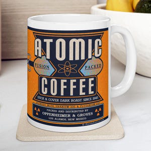 Atomic Coffee Mug Vintage Retro Coffee Brand Mug ATOMIC AGE