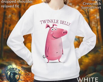 Pig Sweatshirt | Cute Pig Sweatshirt, Pig Lover Sweatshirt, Twinkle Belly The Pig  Sweatshirt for Pig Lovers and Farm Animal Fans!