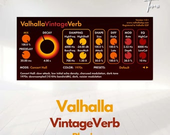 ValhallaVintageVerb 4.0.5 - Licenza ufficiale: plugin audio per l'elaborazione del suono professionale!