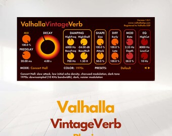 ValhallaVintageVerb 4.0 - Licenza ufficiale: plugin audio per l'elaborazione del suono professionale!