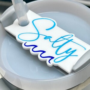 Salty Waves, Stanley Topper, Personalized Stanley Cup, Tumbler Name Tag, Stanley Cup Accessories, Name Tag Stanley H2.0, Name Plate