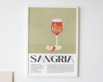 Cocktail Wall Art - Sangria