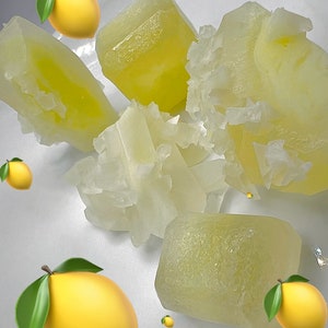 Lemon Quartz Kohakuto Citrus Crystal Candy, Edible Gemstones, Gluten Free Vegan Jelly Gummy, Handmade Artisan Wagashi, ASMR