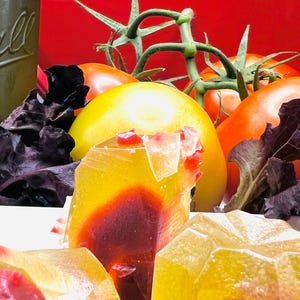 Tomato Vine Crystal Candy ASMR kohakuto Edible Jewelry Sweet