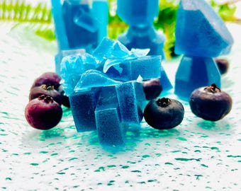 Blueberry Kohakuto Candy: Vegan Gluten-Free Edible Gemstones