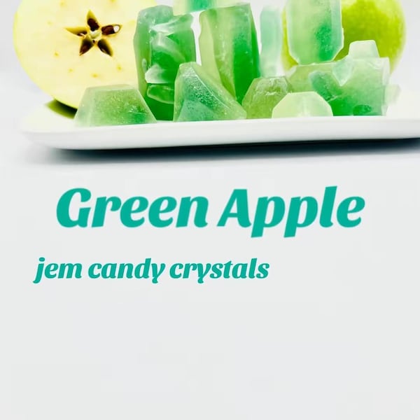 Green Apple Emerald Crystal Candy Kohakutou Crunch Gemstone Vegan Gluten Free Edible Jewelry