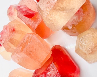 Strawberry Kohakuto Crystal Candy: Vegan Edible Gemstones, ASMR