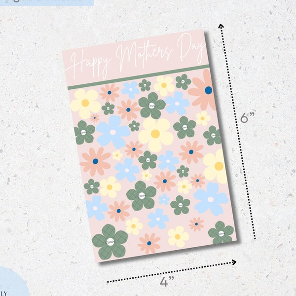 Digital Mothers Day Cookie Card, Floral