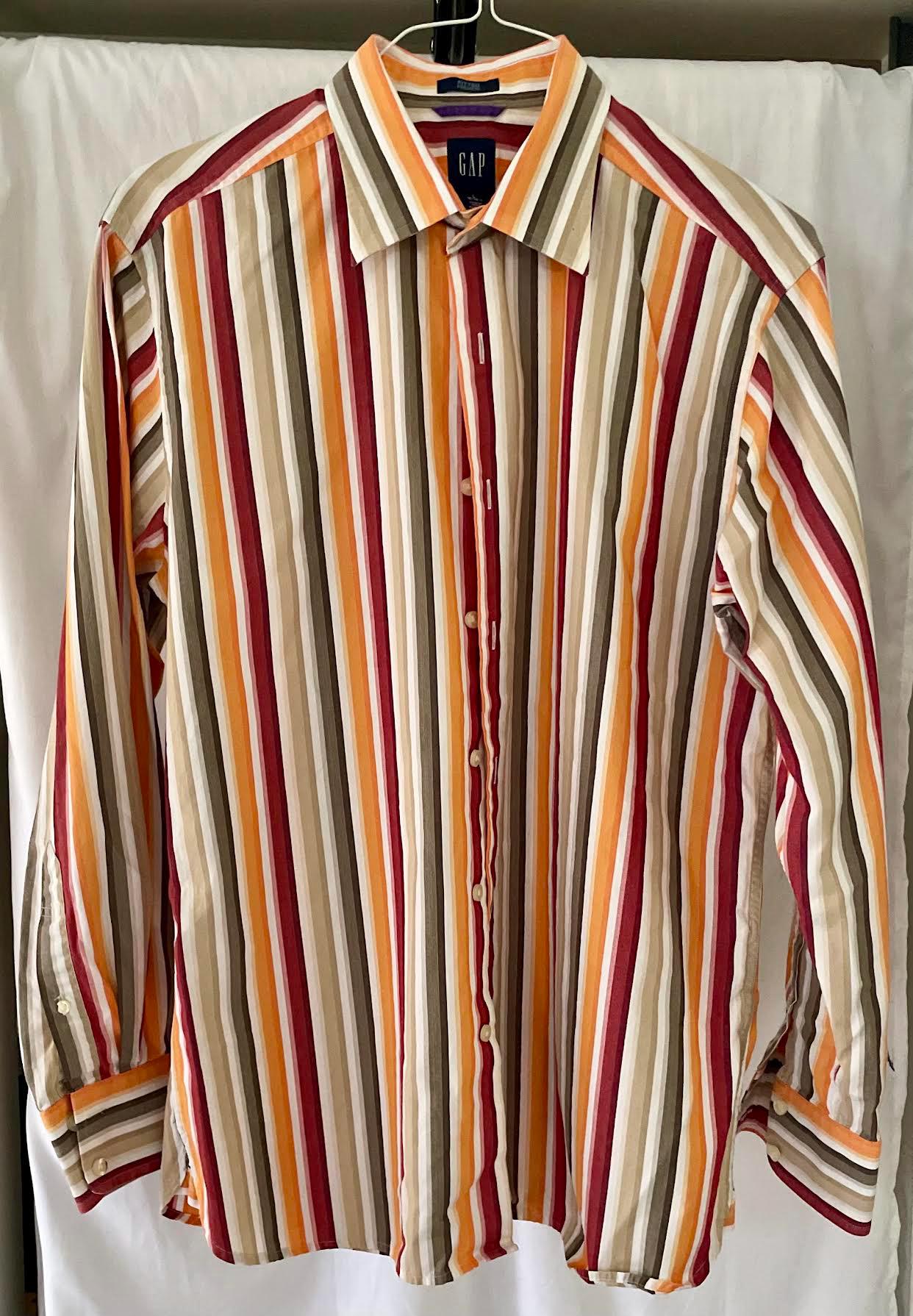トップス OLD GAP Stripe shirt 90's damagedone Vintage Gap Striped Shirt - Etsy Canada